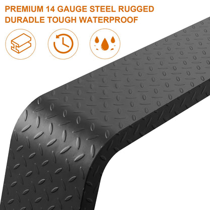 2 Pack Tandem Axle Trailer Fenders Fit for 13"-15" Tires,72-7/8"x10-1/4"x13" Heavy Duty Steel Trailer Fenders Double Axle Car Hauler,Cargo,Utility,Landscape Trailer