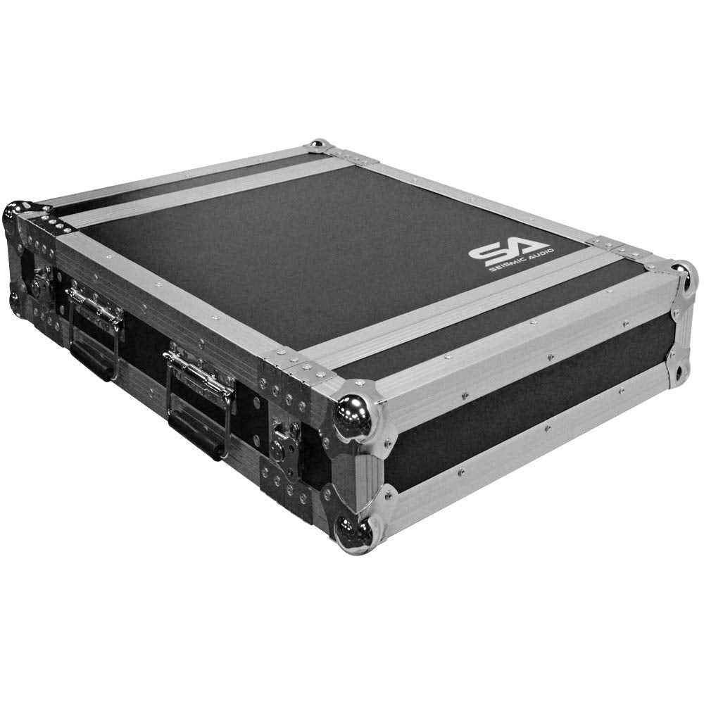 Seismic Audio - SATAC2U - Heavy Duty 2 Space ATA Rack Case - 2U Vertical PA DJ Amplifier Flight Case - Pro Audio DJ Rack