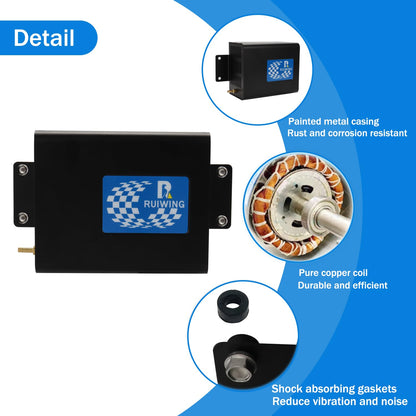 Air Bag Compressor Kit, On Board Air Compressor System with Air Ride Compressor, Pressure Gauge, Hardware and Air Line, for Truck Air Suspension Control
