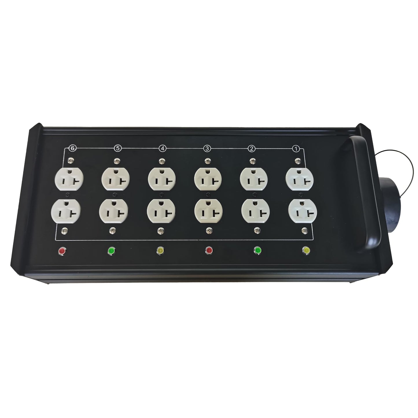 JUNMAN 6 Channel 19pin Socapex to 12 Edison Power Distro Distributor Box for Stage DJ Lighting Party Event Show