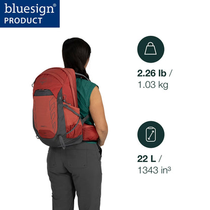 Osprey Tempest 22L Women's Lightweight Hiking Backpack - Small Daypack for Travel & Camping, Frosty Mint Green/Botanica