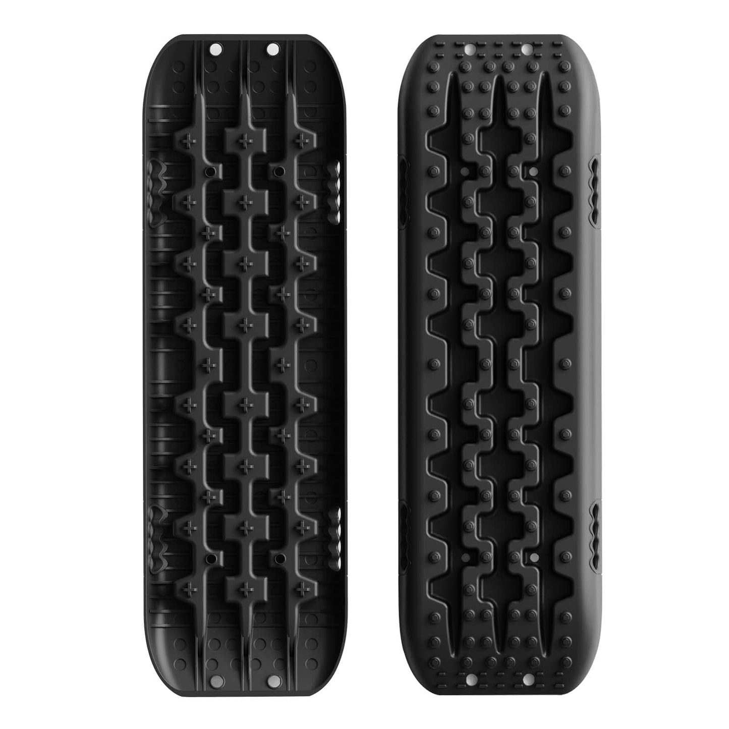 ALL-TOP Recovery Traction Boards, 2PCS & Mounting Kit, Reinforced Off Road Bendable Tire Friction Tracks (3rd Gen, Black)