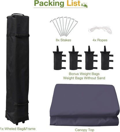 Pop Up Canopy Tent 13x13 Ft Instant Gazebo with Mosquito Netting Enclosure, Adjustable Outdoor Gazebo for Patio, Garden & Backyard Use with UV Protection & 3 Heights (Blue Lightgrey, 13 ft x 13 ft)