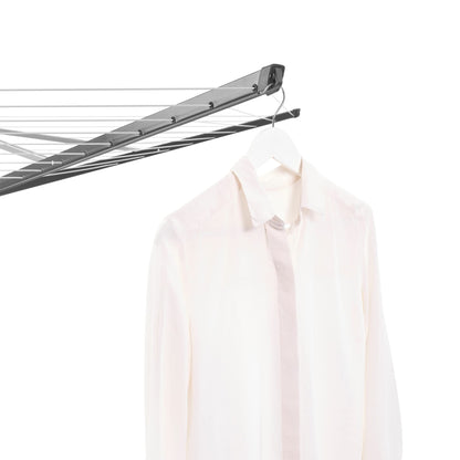 Brabantia Topspinner Outdoor 4 Arm Spinning Clothesline (164 ft/Ø 1.8") Rotating, Folding Clothes Drying Rack + Ground Spike (Anthracite)