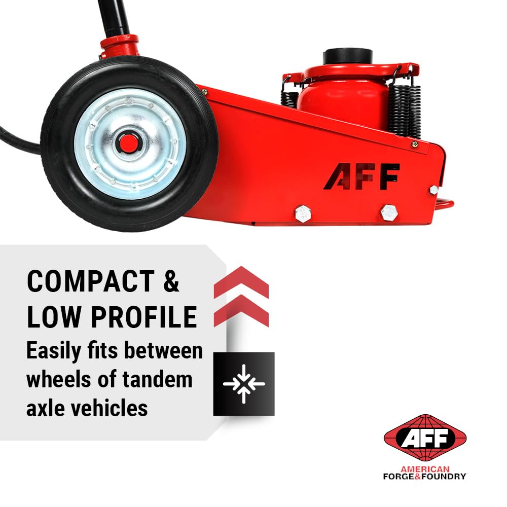 AFF 22 Ton Axle Jack - Single Stage Air Assist Hydraulic Truck Jack with 3 Piece Extension Kit