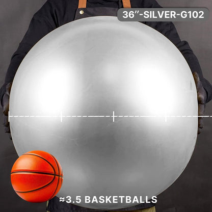 PartyWoo Metallic Silver Balloons 4pcs 36 Inch Large Big Jumbo Giant Silver Chrome Balloons for Graduation Wedding Baby Shower Bachelorette Anniversary Birthday Party Decorations Silver-G102
