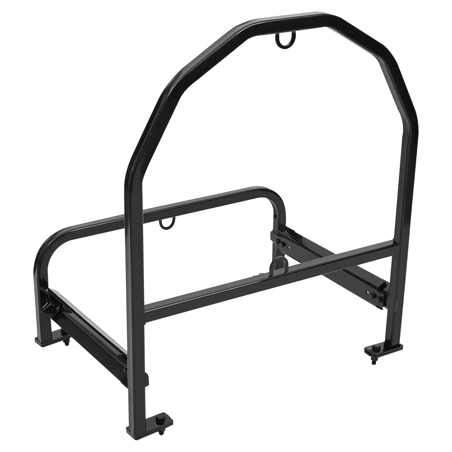 ALMULOO Universal Adjustable Semi Truck Spare Tire Carrier Rack Holder Width Max Up to 19" Steel Powder Coated