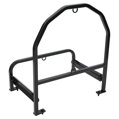 ALMULOO Universal Adjustable Semi Truck Spare Tire Carrier Rack Holder Width Max Up to 19" Steel Powder Coated