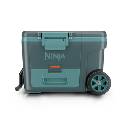 Ninja FrostVault 45QT Cooler with Wheels | Insulated with Temp Dry Storage Drawer | Keeps Ice Cold for Days | for The Beach, Camping, Picnics & More | Halocline Green | FB245TL