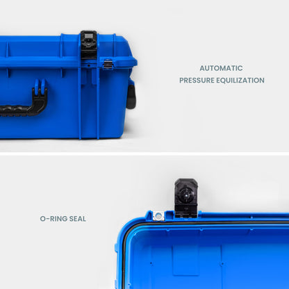Seahorse 920 Heavy Duty Protective Dry Box Case With Customizable Accuform Foam - USA Made for Professional Photographers/TSA Approved/Mil Spec / IP67 Waterproof (Blue)