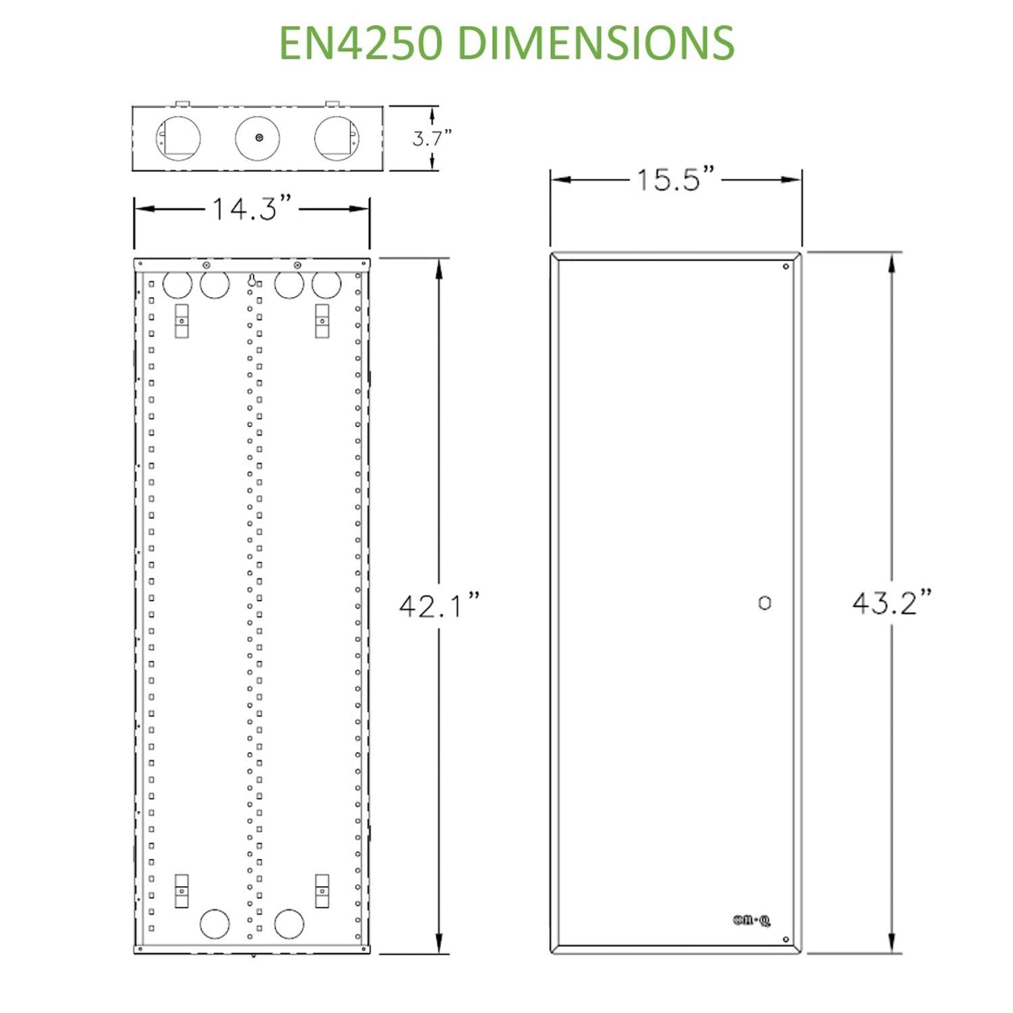Legrand - OnQ Structured Media Enclosure with Hinged Door, 42 Inch Metal Media Box, EN4250 & Legrand - OnQ Cable Management Clips, No Tools to Install Wall Cable Management, AC103520, 20 Pack