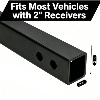 72" x 30" Fold-Up Hitch Cargo Carrier with Hitch Lock and Reflective Safety Panels – 600 Lbs Capacity Hitch Mount Cargo Carrier Fits 2" Receiver for SUVs, Trucks & Off-Road Vehicles