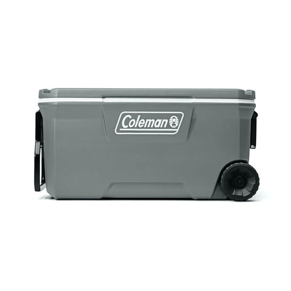 Coleman Ice Chest | Coleman 316 Series Wheeled Hard Coolers, 100qt Rock Grey & Rolling Cooler | 50 Quart Xtreme 5 Day Cooler with Wheels | Wheeled Hard Cooler Keeps Ice Up to 5 Days, Black