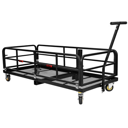 Garvee Foldable Hitch Mount Cargo Carrier with Wheels & Handle, 750 Lbs Heavy Duty Steel Hitch Racks for 2'' Receiver, Folding Luggage Racks for Trailers, RVs, SUVs, Rust-Resistant