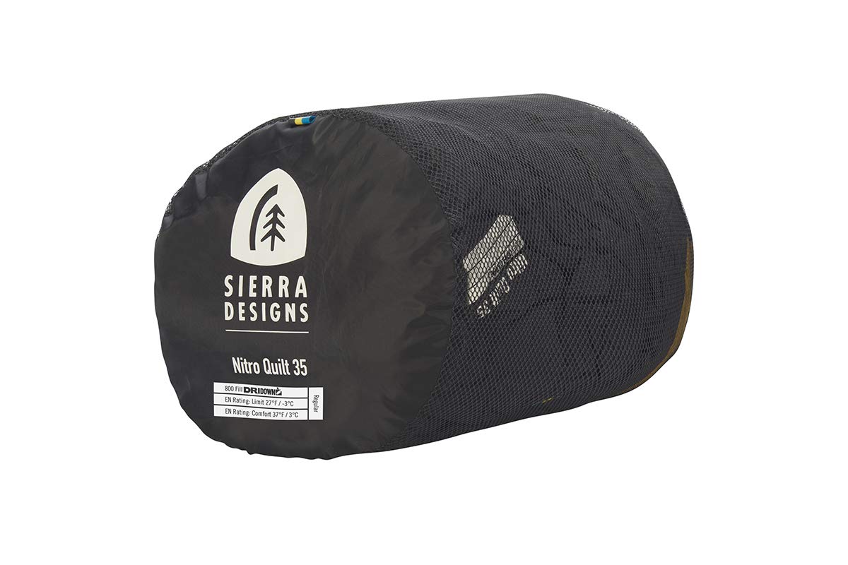 Sierra Designs Nitro Quilt 35 Degree Ultralight Sleeping Bag - 800 Fill Camping & Backpacking Sleeping Bag