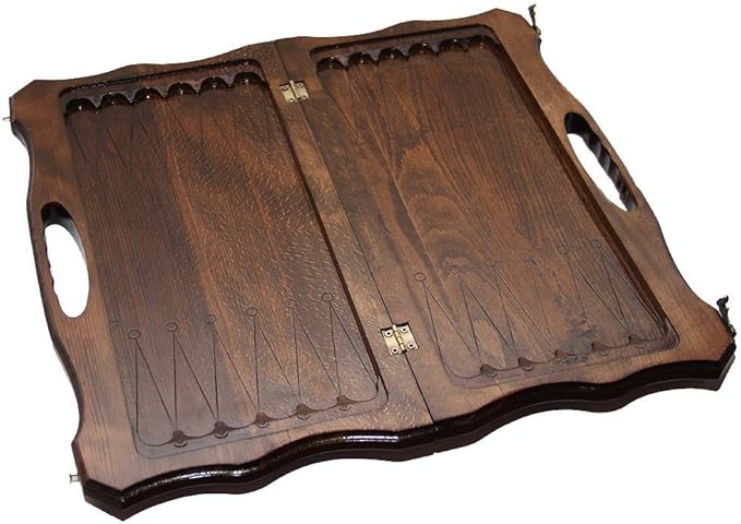 23.6 inch Large Hand Carved 2 in 1 Armenian Backgammon Checkers Handmade Nardi High Detail Wooden Board Game Hand Crafted Nardy + Gift