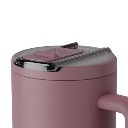 BrüMate Era Flip 40oz Tumbler with 100% Leakproof Covered Straw Lid | Hygienic Covered Straw | Insulated Stainless Steel Water Bottle with Handle | Cup Holder Friendly | BPA-Free (Rose Taupe)