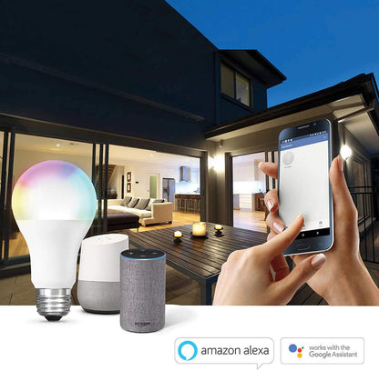 FEIT Electric Smart Wi-Fi LED Color Changing Dimmable 60W Light Bulbs 2-pk White
