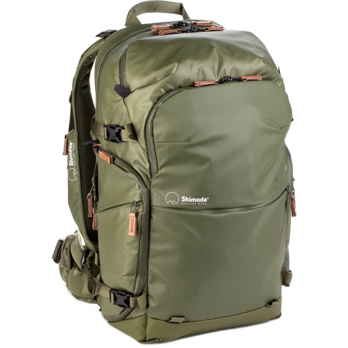 Shimoda Explore v2 35 Starter Kit (w/Medium DSLR Core Unit), Landscape Adventure Outdoor Photography Travel Pack, Carry-On Compatible, 16" Laptop Sleeve, Anti-Theft Camera Access, Army Green