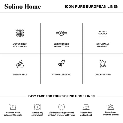 Solino Home Linen Placemats Set of 4 - Tobacco Brown Placemats 14 x 19 Inch - 100% Pure Linen Table Place Mats - Diana Medium Weight