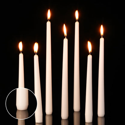 MTLEE Taper Candles 8/10/12 Multi Height Unscented Taper Candles 8 Burn Hours for Dinner Decorative Home Decoration Fall Thanksgiving Wedding Party Candlesticks(White,36)