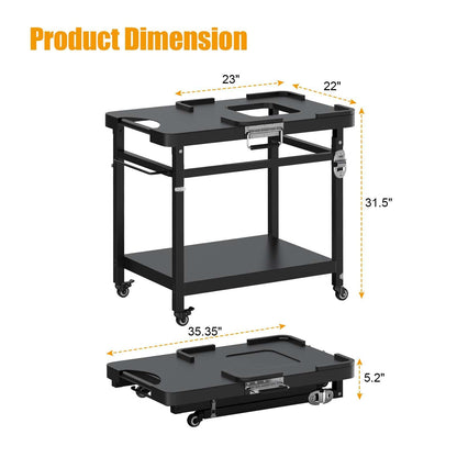 Universal Grill Stand and Griddle Pan & Rack for Ninja Woodfire XL OG800 & OG900 Series Grills,Accessories for Ninja OG951 OG850 OG952 XSKGRDPLT Pro Connect XL
