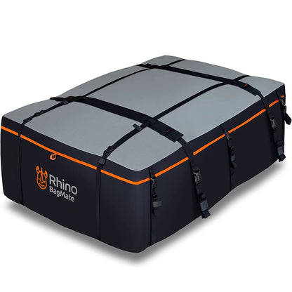 BagMate 19 Cubic Feet Roof Bag – Safety Tested Heavy-Duty Waterproof Rooftop Cargo Carrier for All Cars & SUVs (with or Without Rack) – Includes Protective Mat & Storage Bag – Military-Grade 840D PVC