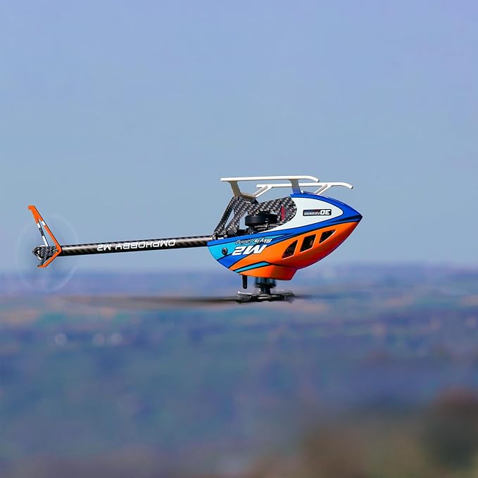 OMPHOBBY M2 V3 PRO RC Helicopter for Adults Support APP Tuning &amp Telemetry 6CH 3D Brushless Direct Drive Lightweight 320g OFS3 Flight Control 200-Class Mini Helicopter for Outdoor Orange PNP