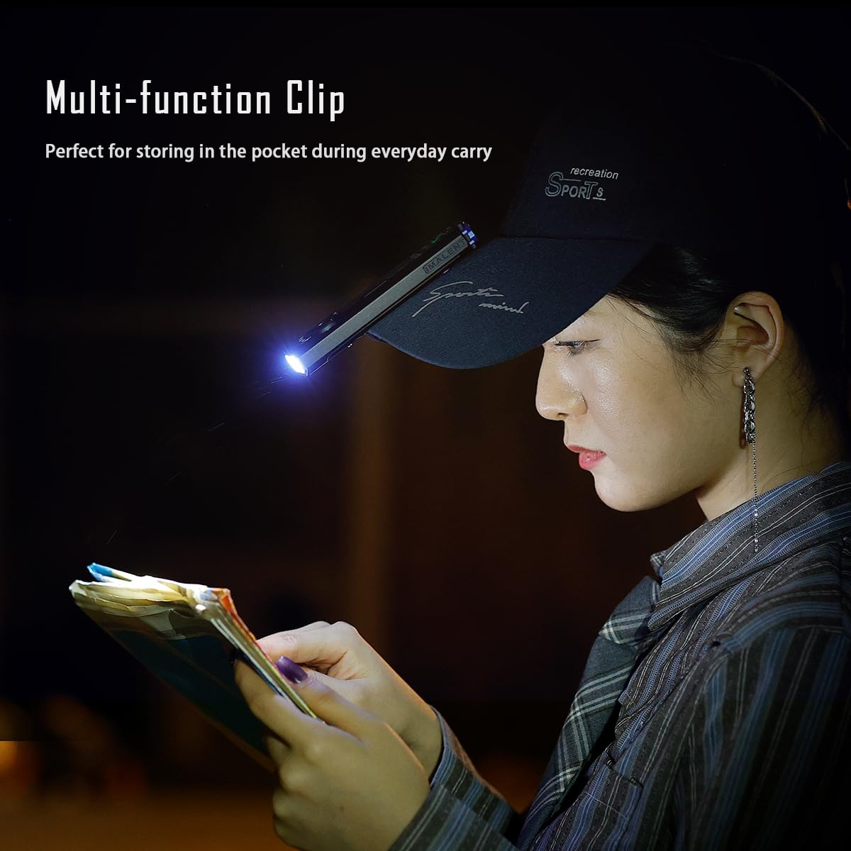 IMALENT GR35 EDC Flat Flashlight, 2800 Lumens USB-C Rechargeable Pocket Light with White, Red, Green & UV Light Modes, Compact Portable LED Flashlight for Camping, Emergency, Outdoor & Everyday Carry