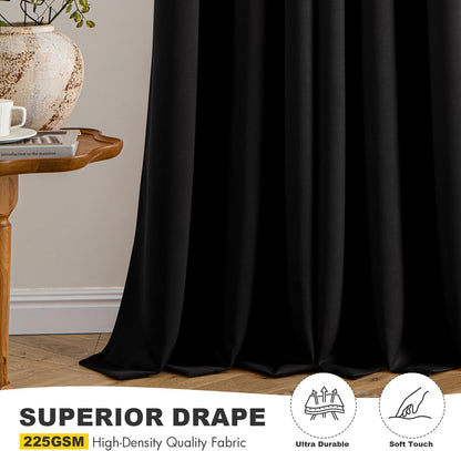MIULEE Blackout Curtains - Thermal Insulated Room Darkening Drapes | 86-Inch Grommet Top Panels
