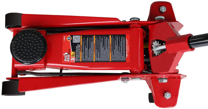Big RED 3-Ton Heavy Duty Hydraulic Floor Jack, Dual Pump Quick Lift with Low Profile Design, 6600LBS Capacity for All Terrain Vehicles,Red