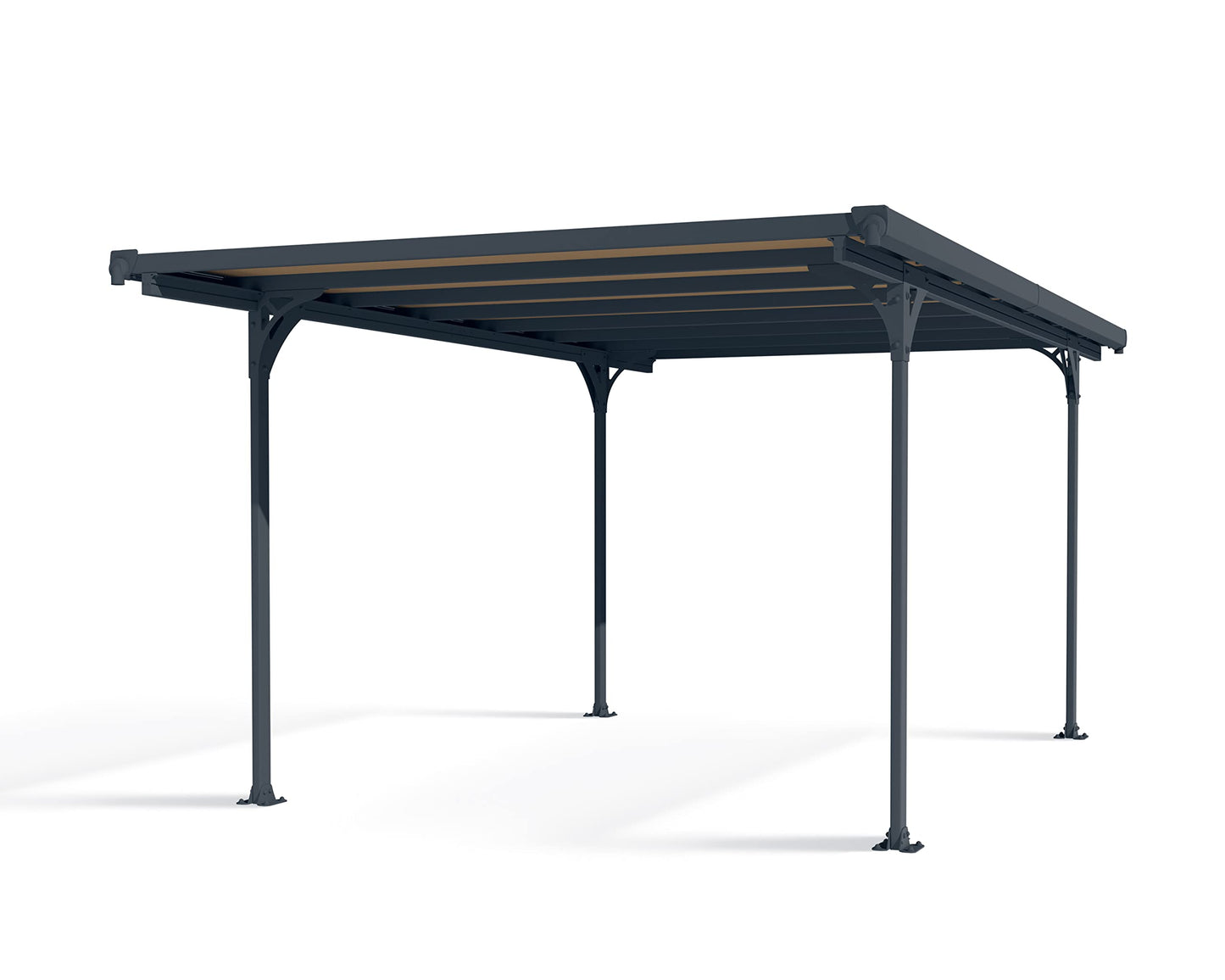 Palram - Canopia Verona 5000 10 x 16 Metal Carport, Heavy Duty Car Port, Weather-Protected Gray Aluminum Frame, Bronze Polycarbonate RV & Car Storage, UV Protected, DIY Garage Kit, 10-Year Warranty