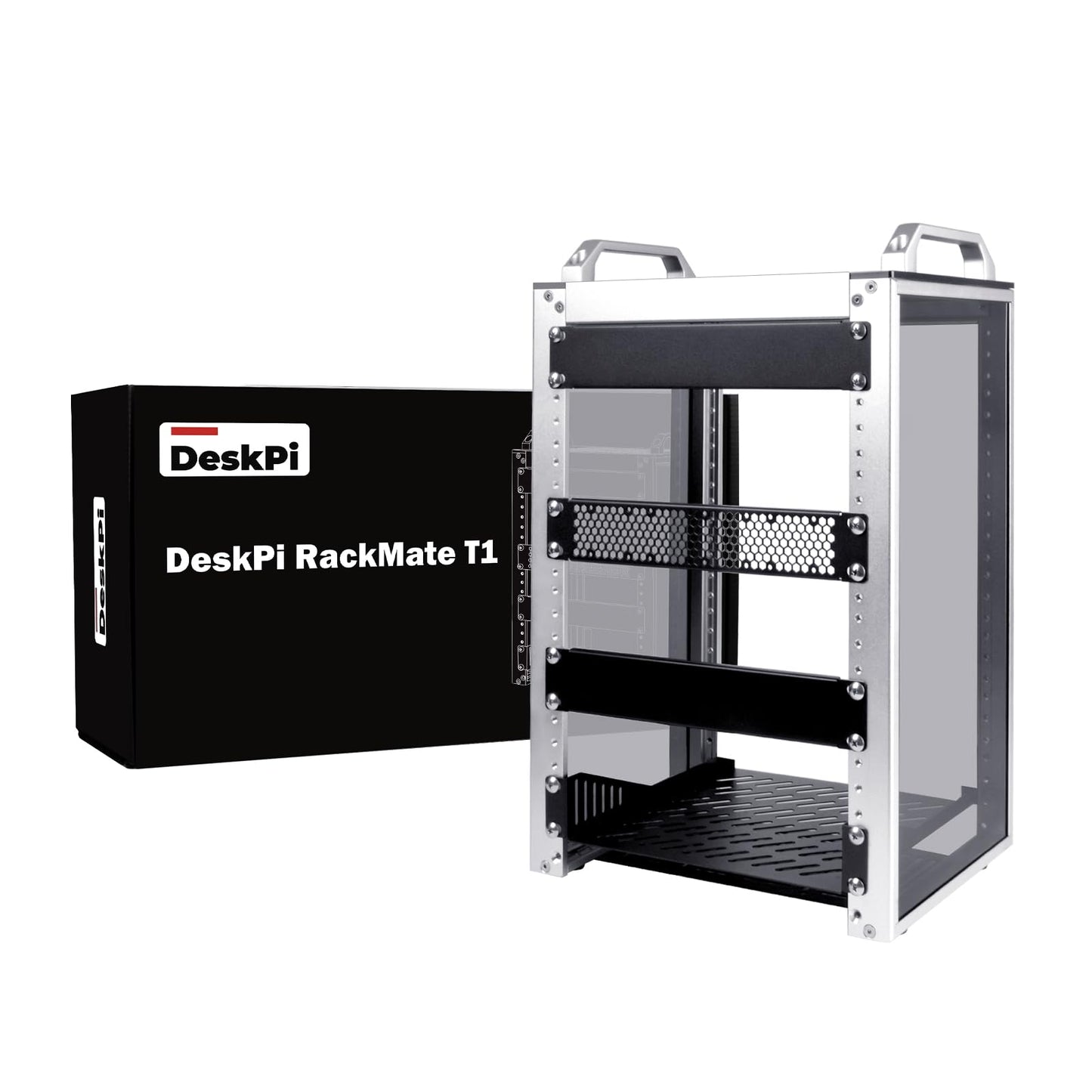 GeeekPi 8U Network Rack, 10 inch Mini Server Rack for Network, Servers, Audio, and Video Equipment, DeskPi RackMate T1, 7.87 inch Depth