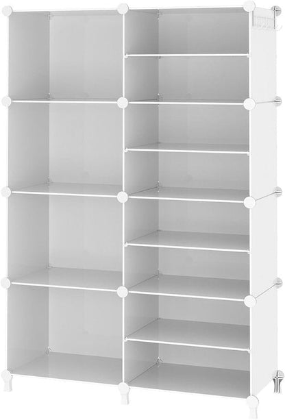 AWTATOS Closet Organizer - 8 Cube Storage Shelves for Clothes | Stackable Cubby Shelving in White