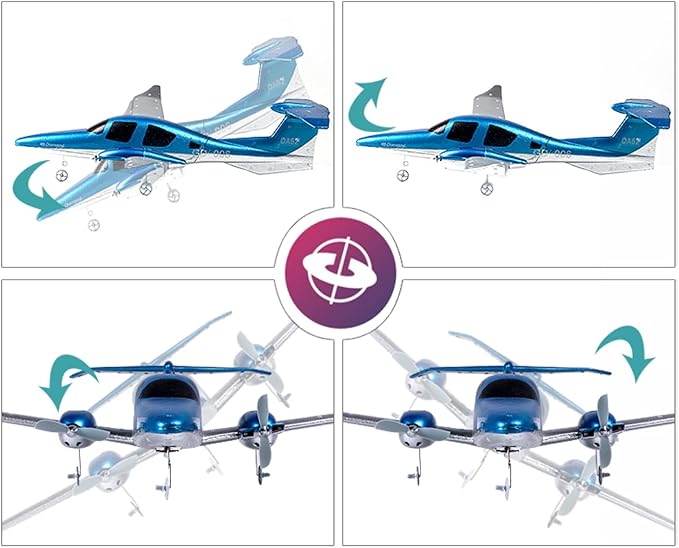 RC Plane Remote Control Airplane RTF 2 Chanel Radio Control Diamond Airpcraft for Beginners Wingspan 550mm (2 Batteries)