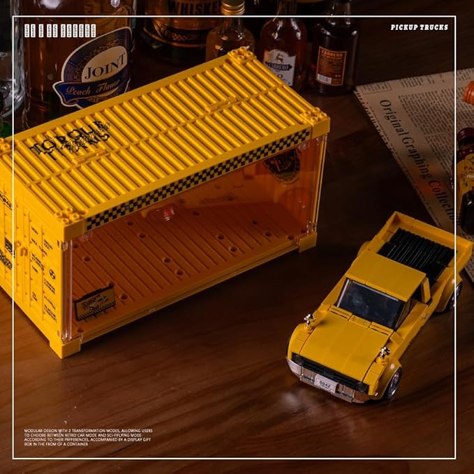 PB8842 1:32 Freedom Cruiser Pickup Truck Buliding Blocks Set 324 Pieces Car Scale Model Toy with Display Container Clamping Blocks STEM Gift for Adults