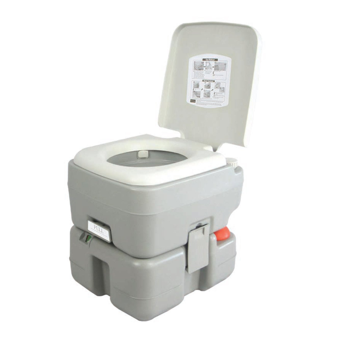 SereneLife Portable Toilet – Compact RV Travel Potty Seat with Cover, 5.3 Gallon Waste Tank, Pump Flush, Leak and Odor Proof – Ideal for Campers, Boating, and Outdoor Activities