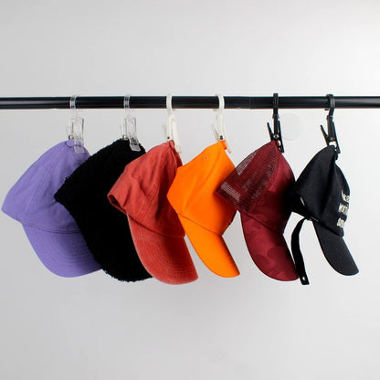 VinBee 20 PCS Laundry Hooks with Clips Super Strong Plastic Home Travel Swivel Hanging Hanger Closet Organizer Clamps Socks Boot Bras Towels for Bathroom Wardrobe Kitchen Office - 4.3 Inches (Black)