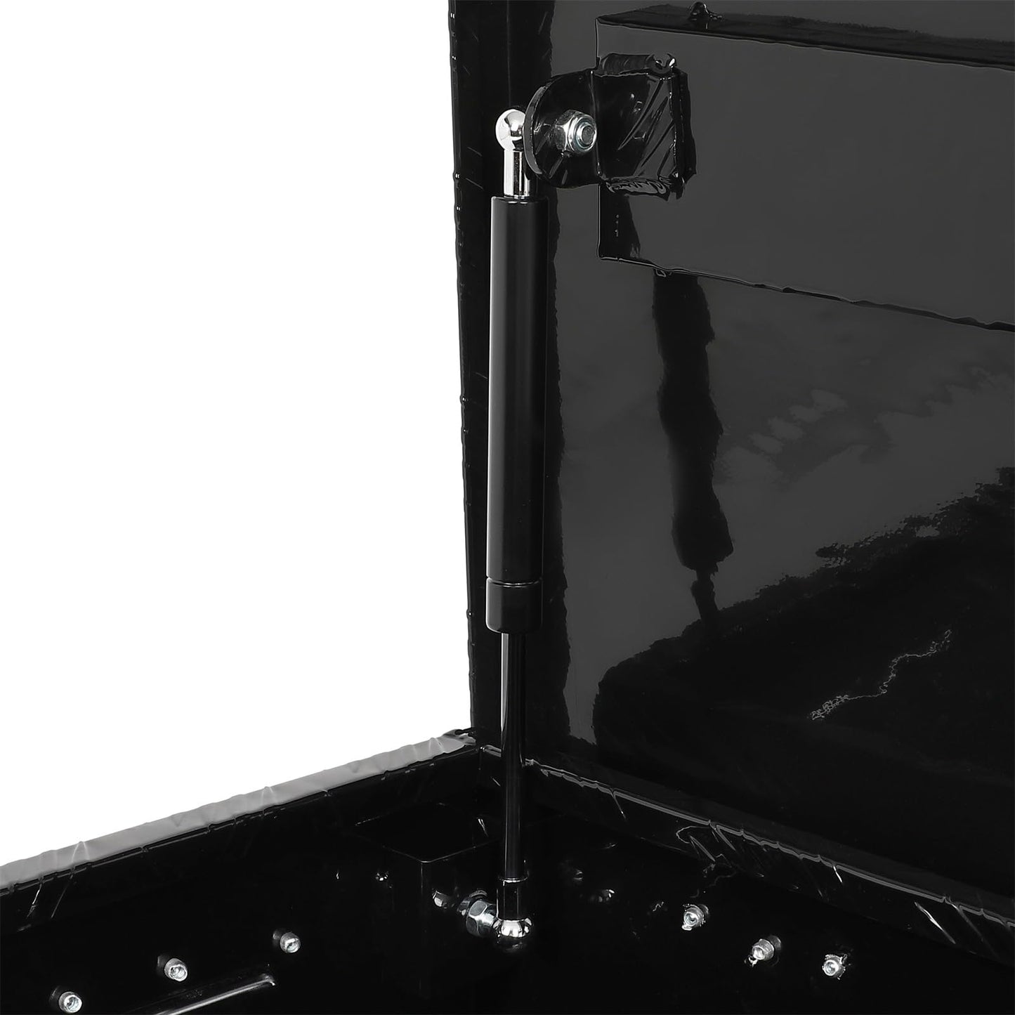 SCITOO 39 Inch Aluminum Truck Bed Tool Box,Heavy Duty Diamond Plate Crossover Storage for Most Full Size Pickups,Lockable Weatherproof Chest,Fits 39" Truck Beds,Easy Access to Load and Unload