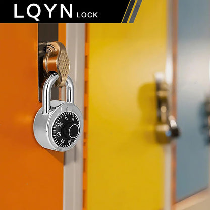 Combination Lock, LQYN Standard Dial Combination Lock, Pack of 60; Black Turnplate, 2 in. Wide, Fixed Three Digital Combination, for School, Gym & Locker, Toolbox, Gate
