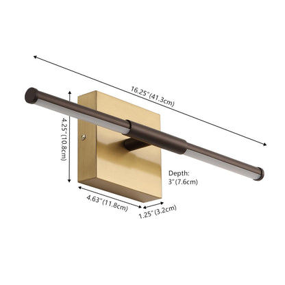 JONATHAN Y Modern Minimalist Wall Sconce, Dimmable LED, Metal, 16.25in, Oil Rubbed Bronze/Brass Gold, Model JYL7039F