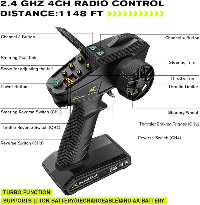 AMORIL RLAARLO 1:10 AK-787 Fast Brushless RC CarsTop Speed 120KM/H Large Remote Control Cars with 6 Lights for Adults4x4 On-Road Hobby Racing Vechile with Aluminum ShaftRubber TireGreen