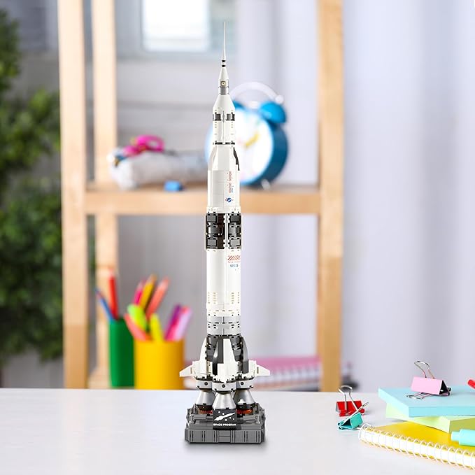 APENGBAOL Saturn V Space Rocket and Vehicles Building Blocks Set613 Precision Space Shuttle Building Block Toys for Kids .Gifts for Adults