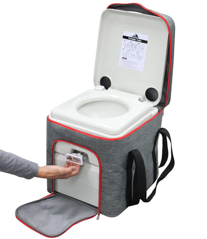 5.3 Gallon Portable Camping Toilet for Adults with Carry Bag – Extra Large Porta Potty for Adults Outdoors, RV, Boat | 286 LBS Capacity, 50 Flushes, Detachable Tanks, Carry Bag Included