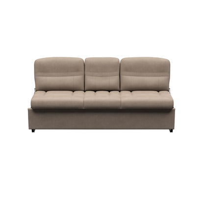 Thomas Payne Signature 72" Driftwood RV Jackknife Sleeper Sofa with Matching Kickboard, Easy Transition, High-Density Foam Cushioning, Fold-Down Center, Dual Cupholders - 2024044413
