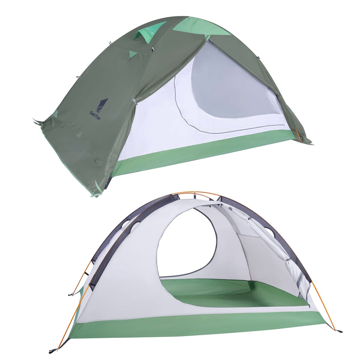 GEERTOP Lightweight 2 Person Backpacking Tent 4 Season Double Layer Waterproof Cold Weather Tent for Camping,Hunting, Hiking, Climbing, Outdoor Travel - Easy Set Up