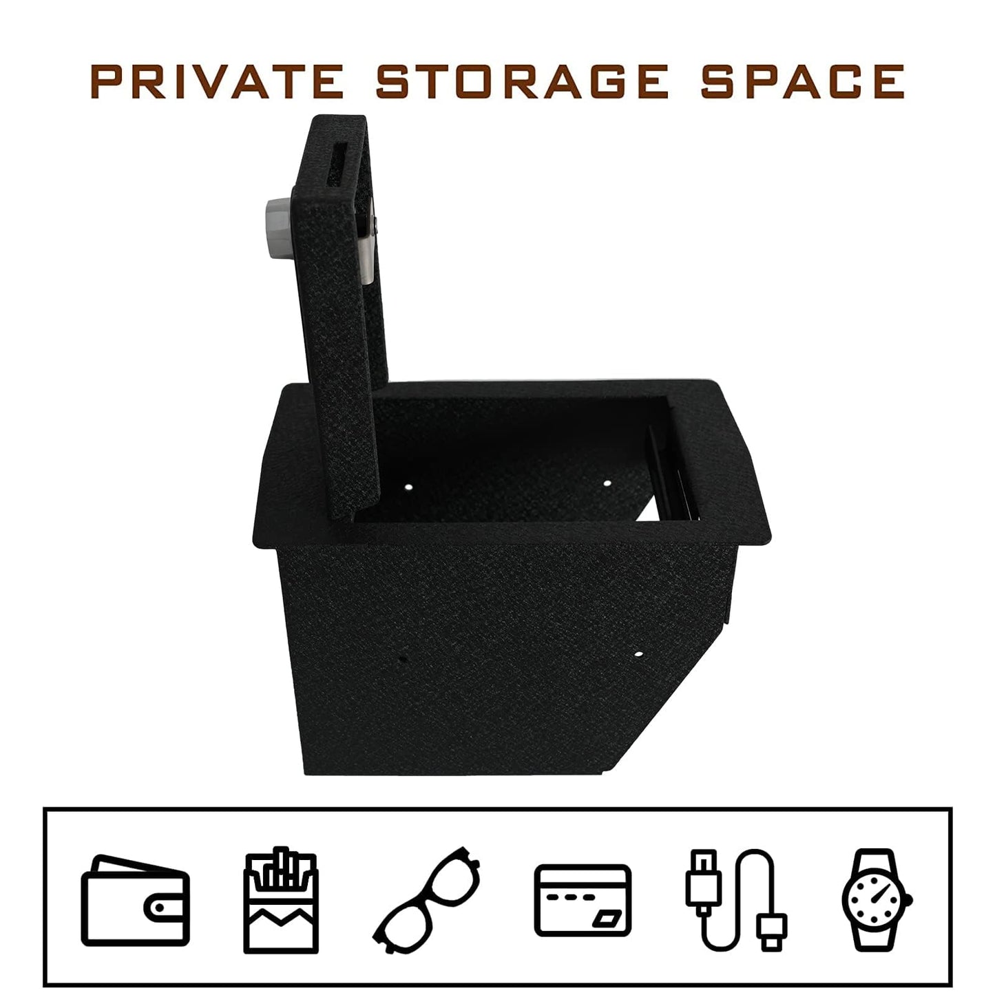 Center Console Gun Safe Vault - TuoJue Premium In-vehicle Console Gun Vault Lockbox Compatible with Honda 2023-2026 CR-V Console Organizer Locking Vault with Superior Fingerprint Lock