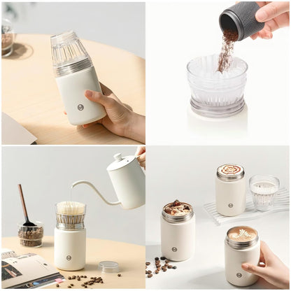 Timemore Portable Coffee Maker Pour-Over Coffee Dripper & Nuttii Burr Coffee Grinder