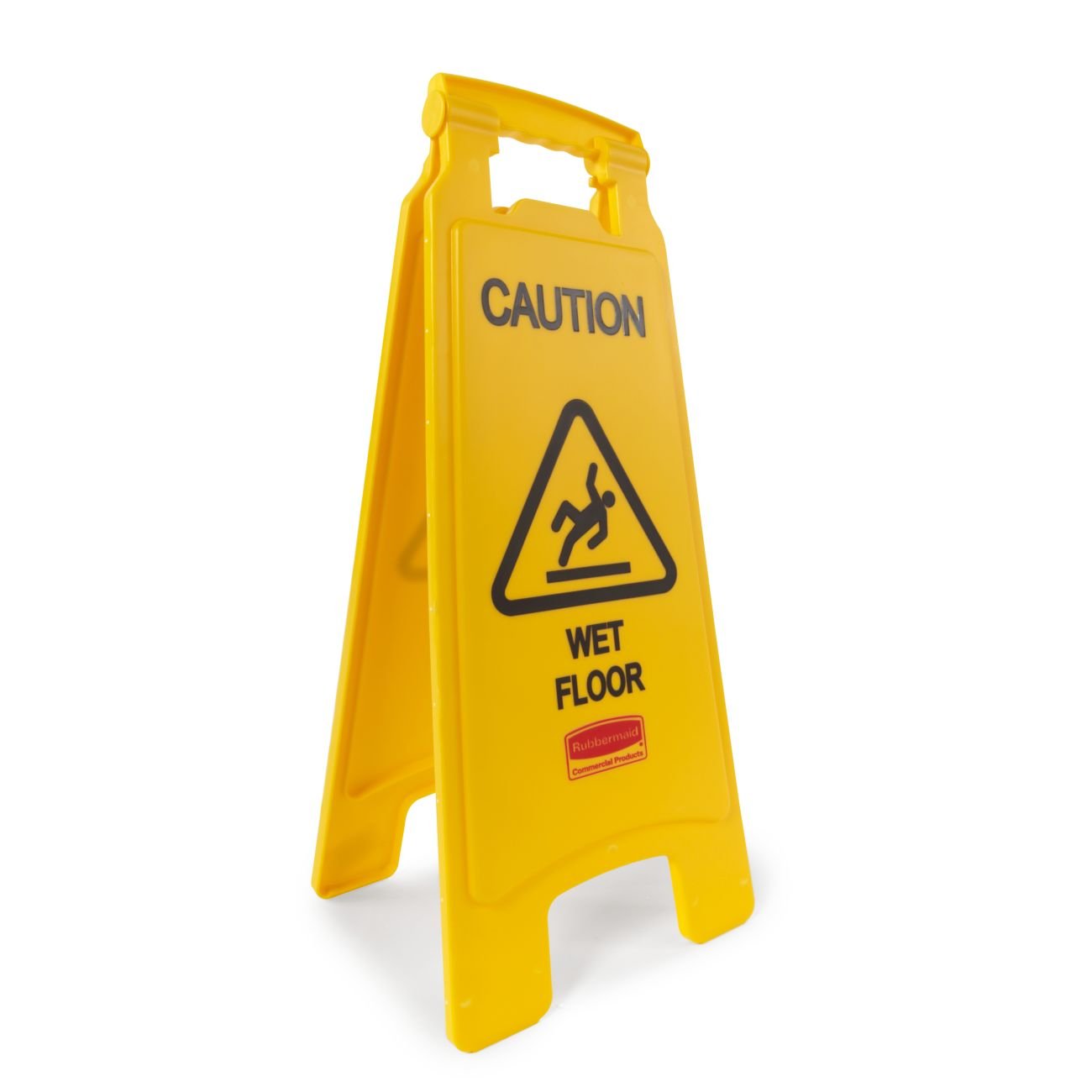 Rubbermaid Commercial Products "Caution Wet Floor" Sign, 26-Inch, Yellow, 2-Sided, Floor Warning Sign for Public Spaces, Pack of 6