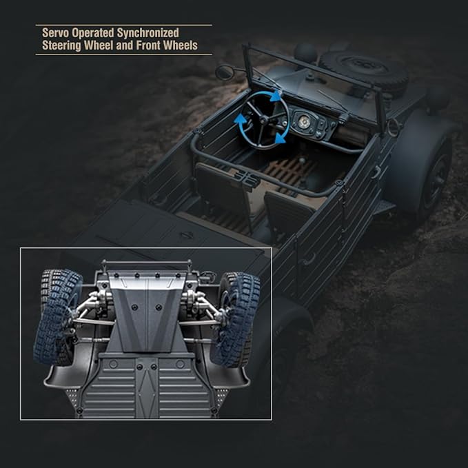 FCXㅤ ROCHOBBY 1/12 TYPE82 RC Crawler Remote Control RC Rock Crawler with 2 Speed Switch 4WD/RWD Switch for Adult